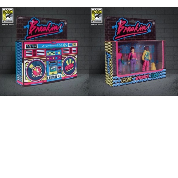 Super 7  BREAKIN' ReAction Figure 3 Pack Turbo Ozone Special K SDCC 2019 Sealed - Picture 6 of 9